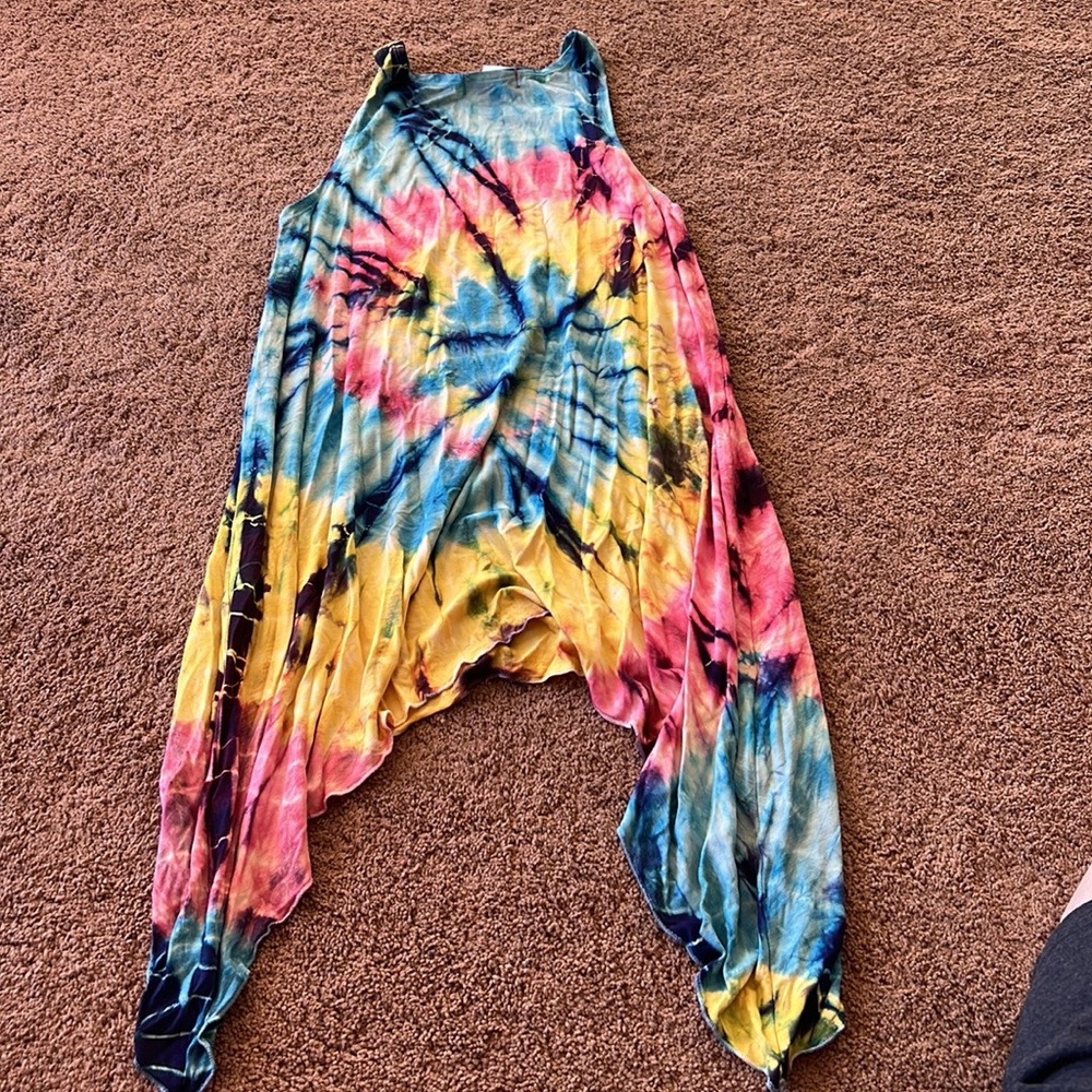 Worn once. Pendulum Usa tie dye sleeveless uneven hem long top - Picture 4 of 5